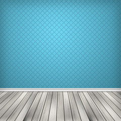 Empty room, interior with wallpaper.