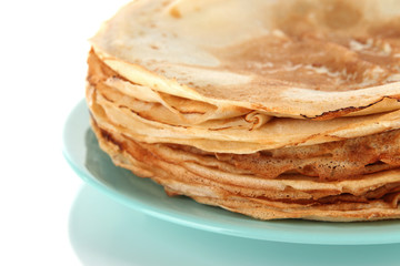 Pancakes on plate close-up