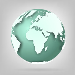 3d globe of the world. EPS10 vector illustration.