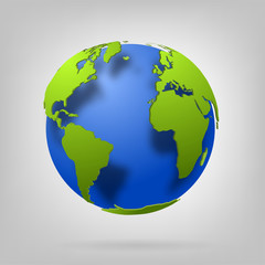 3d globe of the world. EPS10 vector illustration.