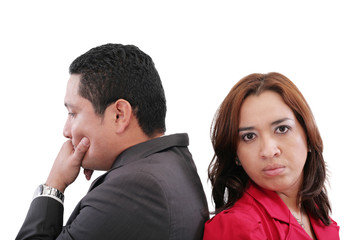 A couple having a fight