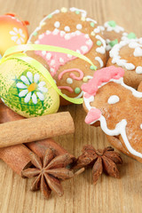 Easter gingerbreads and painted egg