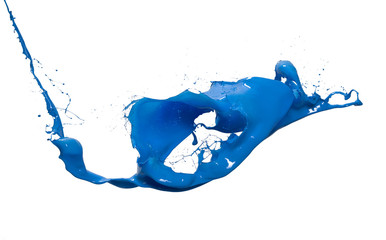 splashes of blue paint