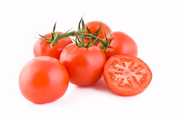 Red tomatoes isolated