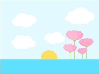 Fototapeta na wymiar Flower background illustration