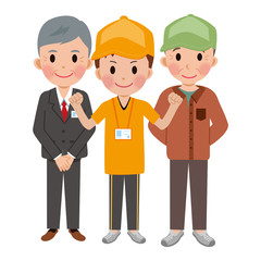 Naklejka premium 笑顔の人物