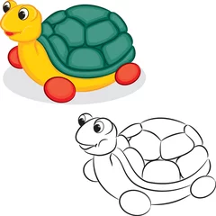 Schildpad speelgoed. Kleurboek. Vector illustratie. © ARNICA