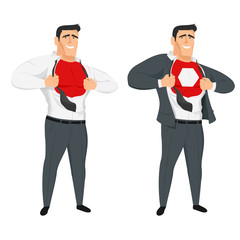 Abstract office worker superhero