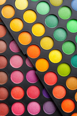 Colorful eye shadows palette