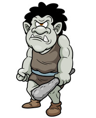 Vector illustration of a giant cartoon