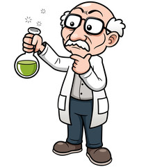 Vector illustration of Cartoon Scientist