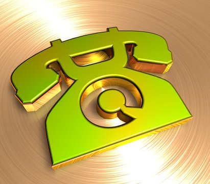 3D Goldzeichen II - Telefon II