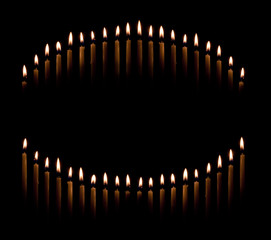 taper candles make circle