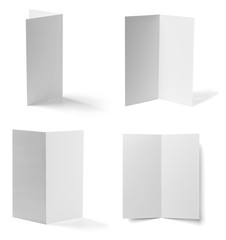 leaflet letter business card white blank paper template