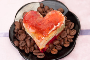 Photo of cute coffee cup with  cookies