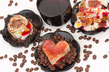 Photo of cute coffee cup with  cookies