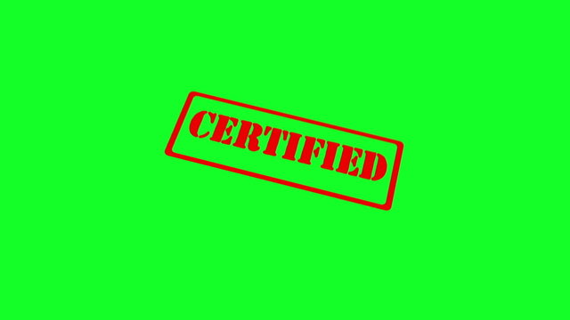 Animation with certified stamp