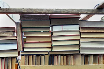 Foto op geborsteld aluminium Bibliotheek Oude grunge boeken