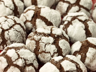 Black and white cookies, closeup