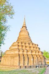 Fototapeta premium old pagoda at the Thai temple,Thailand