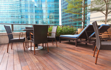 business lounge at the top