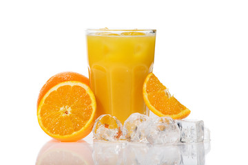 Glas of fresh cold orange juice