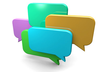 Fototapeta premium SOCIAL NETWORK AND CHAT - 3D