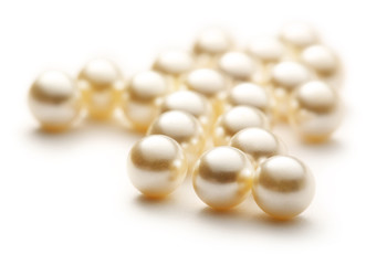 Scattering white pearls on white