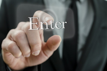 Pressing enter button on virtual screen