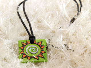 Naklejka premium clay amulet sun