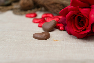 Obraz na płótnie Canvas Love sweet heart chocolates