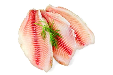 Poster Fillets tilapia with dill © kostrez