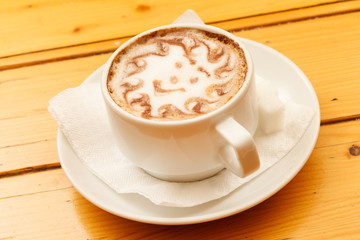 Morning Cup cappuccino with smile
