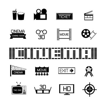 set of Cinema and movies icons