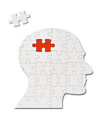 puzzle game solution head silhouette mind brain