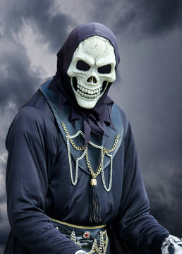 Tod mit Maske Karneval Verkleidung - Skull Horror Mask