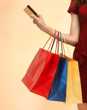 picture of woman with shopping bags