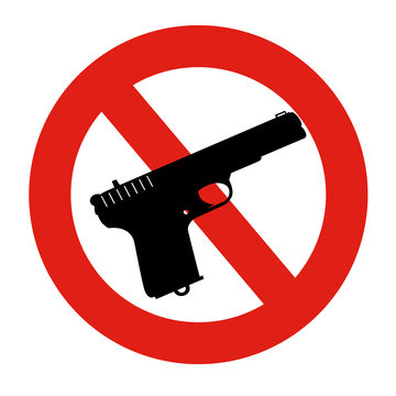 No Guns or Weapons sign