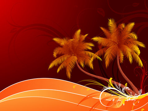 Floral Hintergrund Palmen