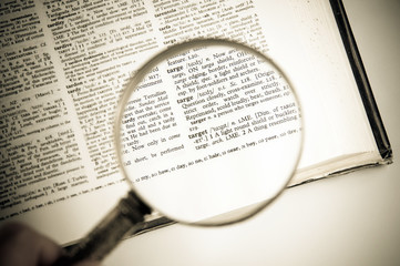 A magnifying glass on the word target - 50791747