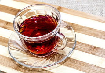 cup of tea on the table