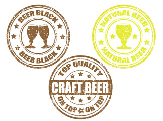 Set of beer stamps