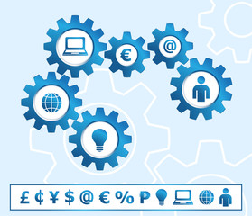 Engranajes concepto de negocio