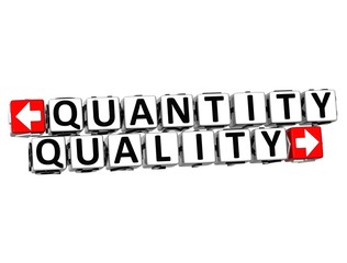 3D Quantity Quality Button Click Here Block Text