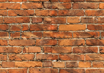 Seamless orange brick wall