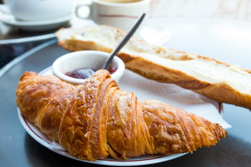 coffee and croissants