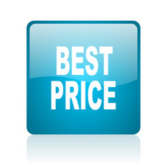 best price blue square web glossy icon