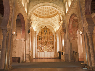Toledo - Nave and altar of San Roman church