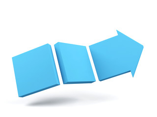 3d arrow isolated on white