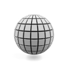 3d Sphere isolated on a white